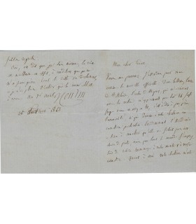 COUSIN Victor, philosophe. Lettre Autographe (E 10713).