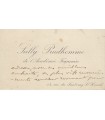 SULLY PRUDHOMME, poète. Carte de visite Autographe (E 10719)
