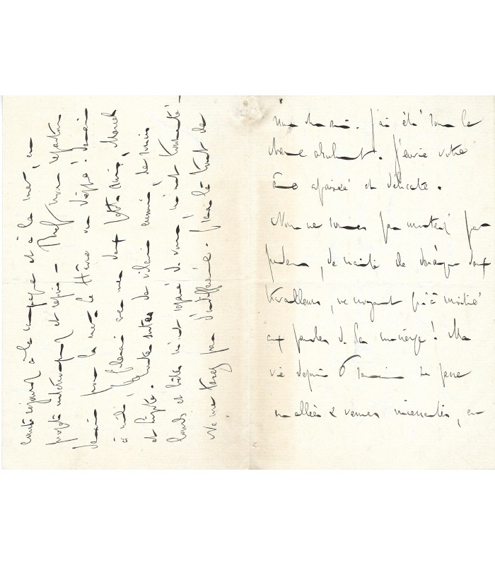 PORTO-RICHE (Georges de), dramaturge, poète et romancier. Lettre Autographe (G 2976)