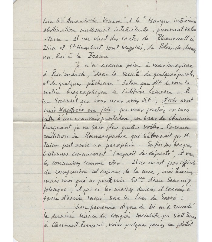 MERLE (Robert), écrivain. Lettre Autographe à Auguste Dupouy. (G 6096)