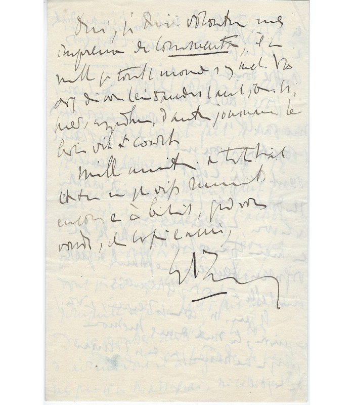 MAURRAS (Charles), écrivain et homme politique. Lettre Autographe (G 5742)