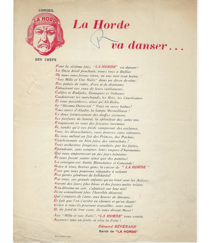 FERNAND-DUBOIS Emile, sculpteur, graveur. Carte Autographe (E 10681)