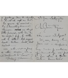 LEVY-DHURMER (Lucien), peintre, sculpteur et céramiste. Lettre Autographe (G 880)