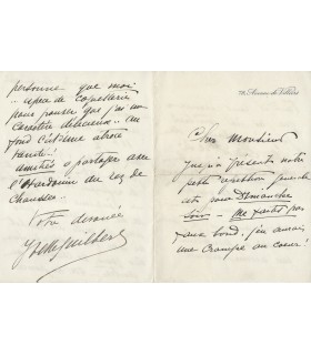 GUILBERT (Yvette), Chanteuse de café-concert, parolière et actrice. Lettre Autographe (G 5291)