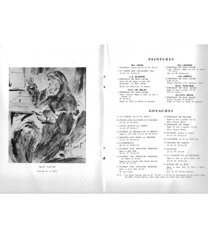 JACOB (Max), peintre, poète, romancier et essayiste. Lettre Autographe (G 6093)