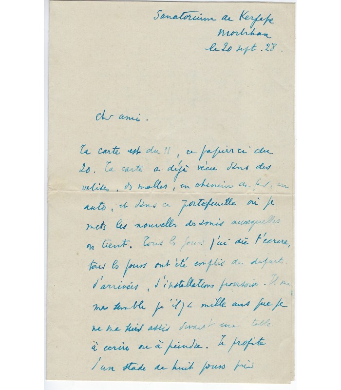 JACOB (Max), peintre, poète, romancier et essayiste. Lettre Autographe (G 6093)