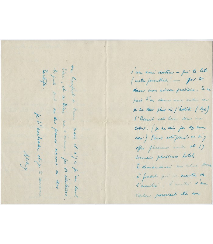 JACOB (Max), peintre, poète, romancier et essayiste. Lettre Autographe (G 6093)