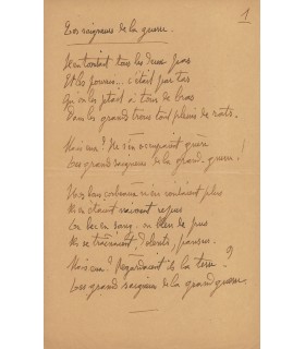 RACHILDE (Mme Vallette, dite), femme de lettres et salonnière. Poème Autographe (G 6099)