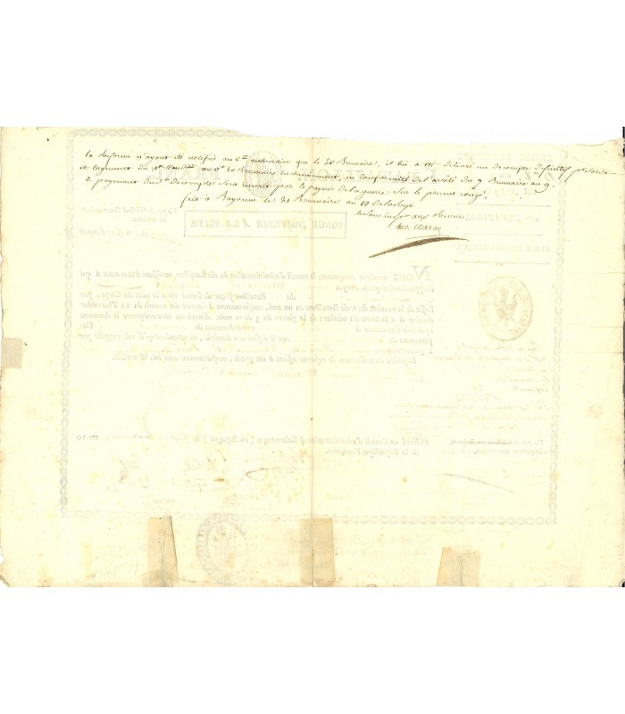 PREMIERE REPUBLIQUE - THIEBAULT (Paul), général de l'Empire. Pièce Signée (E 10720)