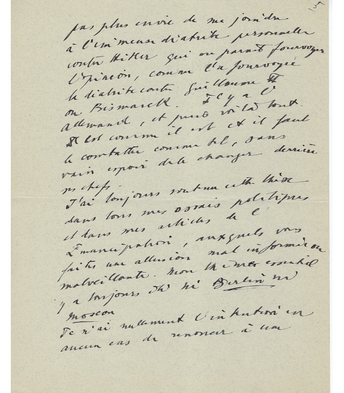 DRIEU La Rochelle, écrivain. Lettre Autographe (G 3663)