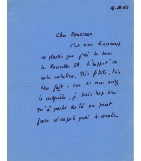 DANINOS Pierre, écrivain. Lettre Autographe (E 10723)