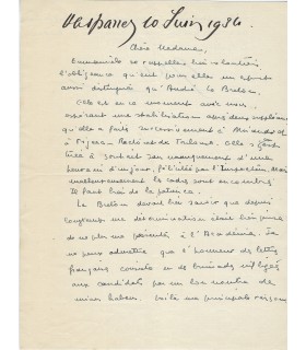 JAMMES Francis, poète. Lettre Autographe Signée. (E 10711)