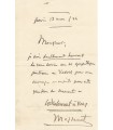 MASSENET Jules, compositeur. Lettre Autographe (E 10735)