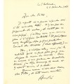 MASSON André, peintre. Lettre Autographe (G 4640)