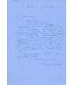 OCAMPO Victoria, écrivaine et mécène argentine. Lettre Autographe (G 5531)