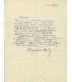 CHAPELAIN-MIDY Roger, peintre. Lettre Autographe (G 3037)