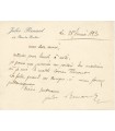 RENARD Jules, romancier, dramaturge. Carte Autographe (G 5633)