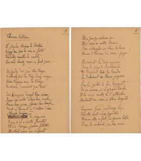 RACHILDE, femme de lettres et salonnière. Poème Autographe. (G 6100)