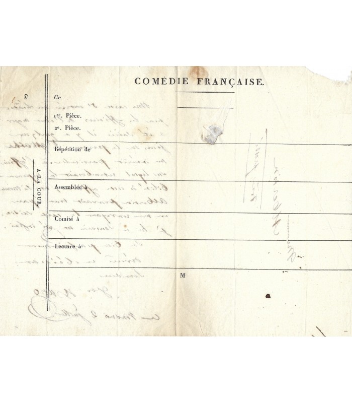 HUGO Victor, écrivain. Lettre Autographe Signée. (G 6111)