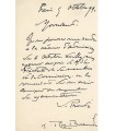 PROUVE Victor, peintre. Lettre Autographe (E 10746)