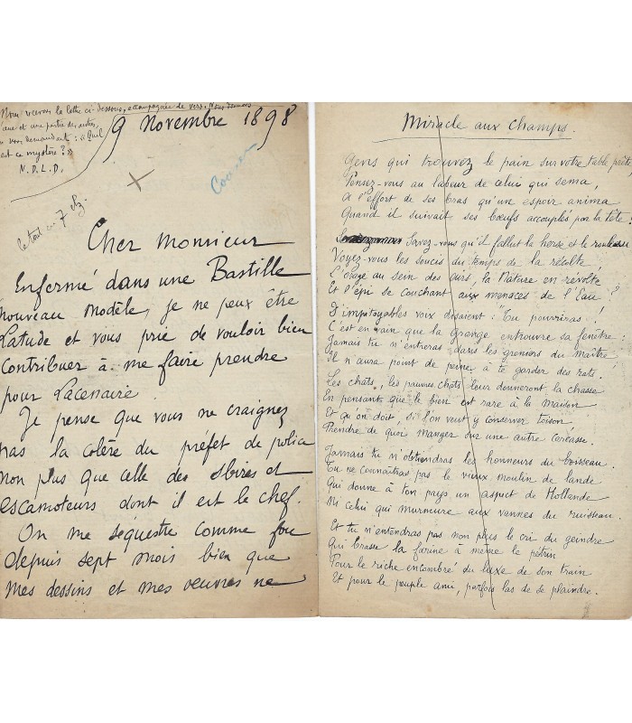 TIRET-BOGNET Georges, dessinateur, illustrateur. Lettre Autographe (E 10750)