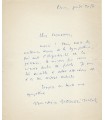 NOURISSIER François, écrivain. Lettre Autographe (E 10759)