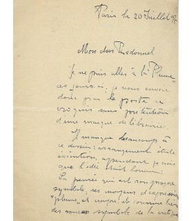 VIBERT Pierre-Eugène, peintre. Lettre Autographe (E 10755)