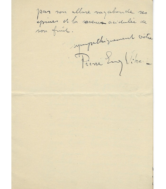VIBERT Pierre-Eugène, peintre. Lettre Autographe (E 10755)
