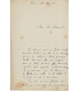 VEIDAUX André, poète. Lettre Autographe (E 10766)