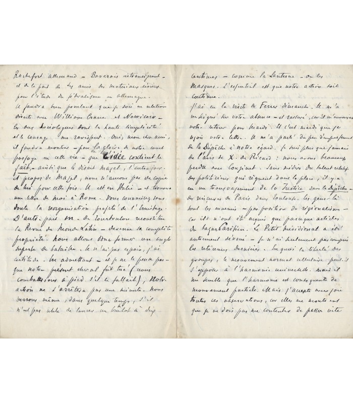 MAFFRE de BAUGE Achille, poète occitan. 4 Lettres Autographes (E 10765)