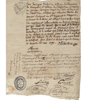 MILLOT Jacques-André, médecin. Pièce Autographe (E 10783)