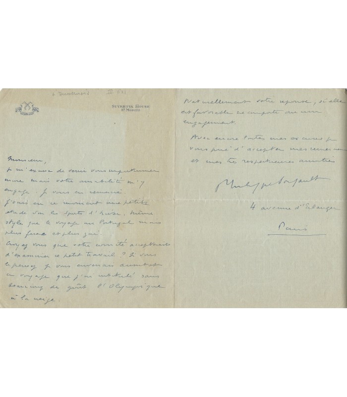 SOUPAULT (Philippe), écrivain. Lettre Autographe (G 6147)