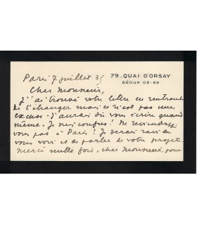 CARCO Francis, écrivain. Carte Autographe (E 10790)