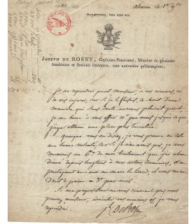 ROSNY Joseph, écrivain, dramaturge. Lettre Autographe (G 1717)