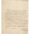 LEVIS  Gaston, duc de. Lettre Autographe (E 10798)