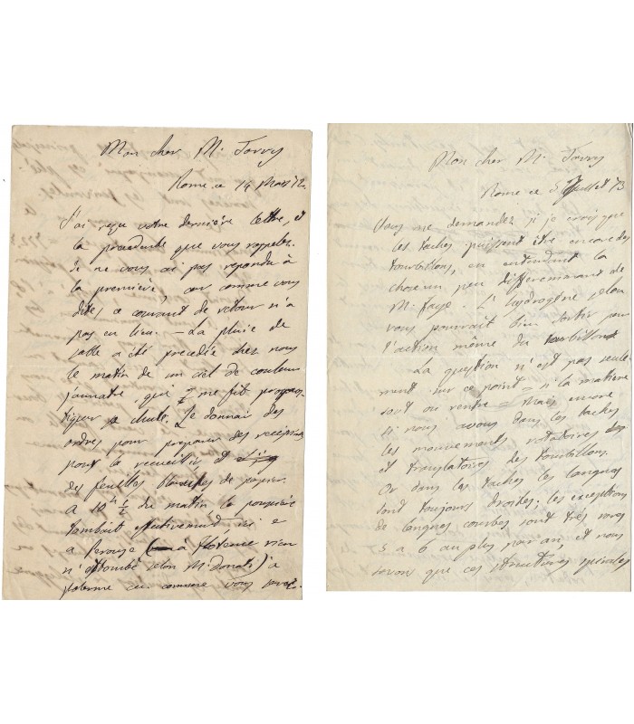 SECCHI Angelo, prêtre jésuite italien. 3 Lettres Autographes (E 10784)