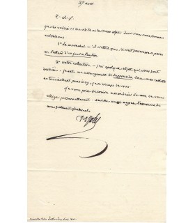 FRANC-MAÇONNERIE - JOLY (Etienne Louis Hector de). Lettre Autographe (E 10348)