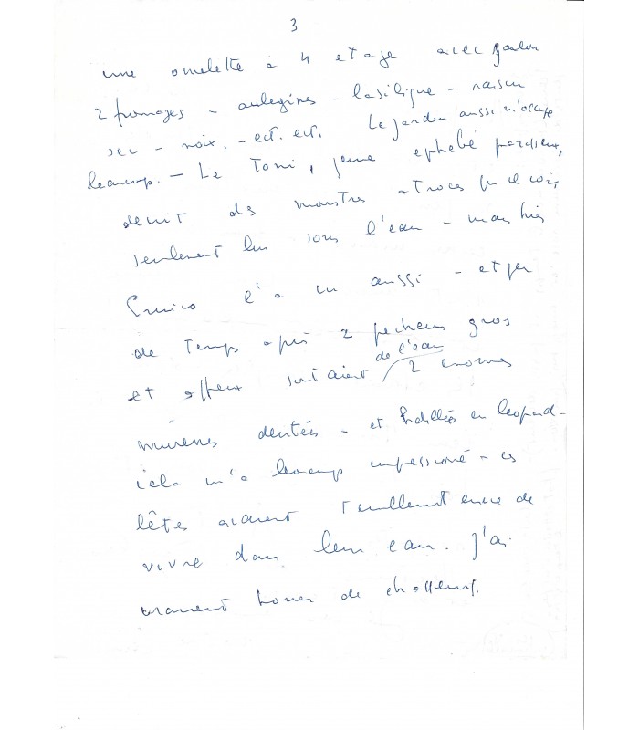 FINI Leonor. Peintre surréaliste. Lettre autographe, 20 juillet 1965 (Réf. G 3166)