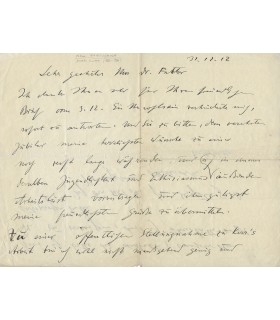 KOKOSCHKA Oscar, peintre. Lettre Autographe (G 4299)