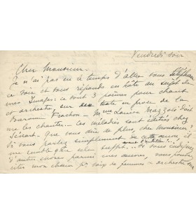 HERSCHER-CLEMENT, compositrice et pianiste. Lettre Autographe (E 10739)
