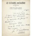 NAVAR Tonia, comédienne. Lettre Autographe (G 2119)