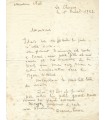 FORAIN Jeanne, peintre et sculptrice. Lettre Autographe (G 2369)