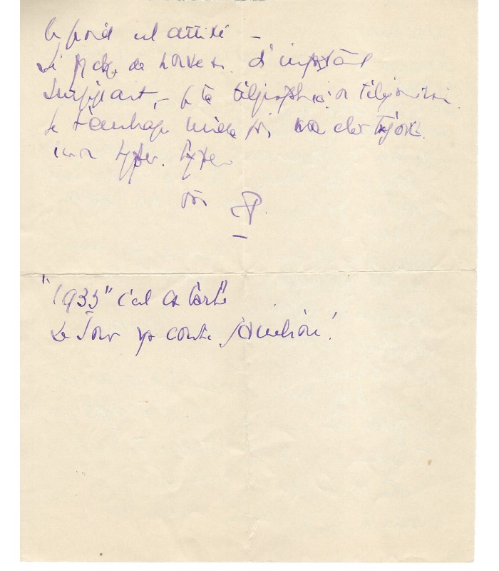 SIMONE Madame, comédienne. 3 Lettres Autographes (E 10803)