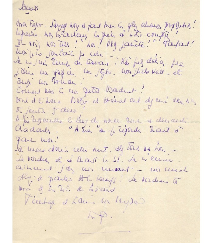 SIMONE Madame, comédienne. 3 Lettres Autographes (E 10803)