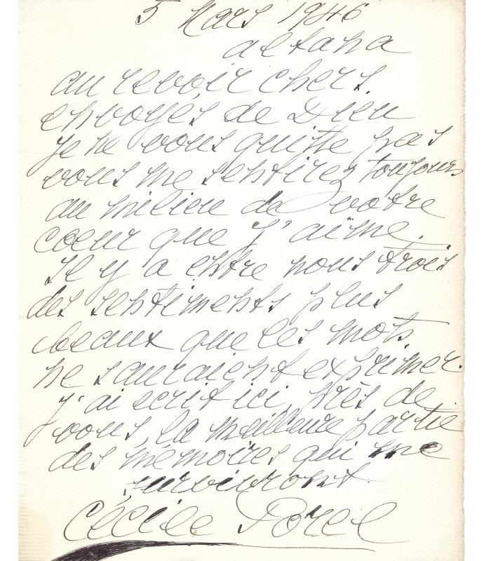 SOREL Cécile, comédienne. 3 Lettres Autographes (G 5509)