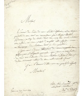 COUDER Auguste, peintre d'histoire. 2 lettres autographes (E 10814)