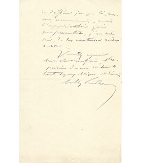 SULLY-PRUDHOMME, poète. Lettre Autographe (E 10820)