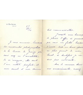 GAST (Camille du), pilote automobile et de canot à moteur, exploratrice, féministe... Lettre autographe (E 10806)