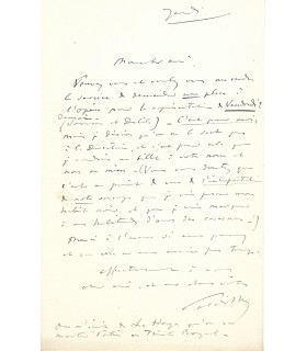 PALADILHE Emile, compositeur, 1er grand prix de Rome. Lettre autographe (G 6178)