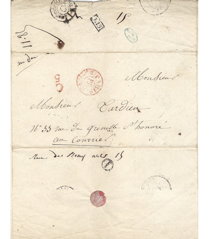 VAUCHELET Théophile Auguste, peintre d'histoire. Lettre autographe (E 10815)